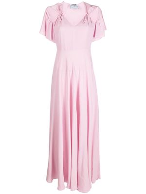 Vivetta ruched cut-out maxi dress - Pink