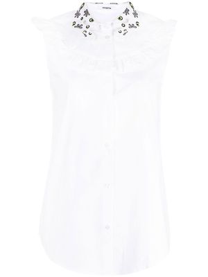 Vivetta ruffle cut-out shirt - White