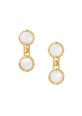 Vivian 24K-Gold-Plated & Mother-Of-Pearl Earrings