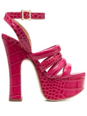 Vivienne Westwood 150mm crocodile platform sandals - Pink