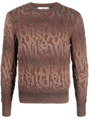 Vivienne Westwood 3D-detailing knitted jumper - Brown