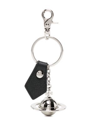 Vivienne Westwood 3D Orb-plaque keychain - Black