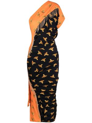 Vivienne Westwood Andalouse graphic-print one-shoulder dress - Black