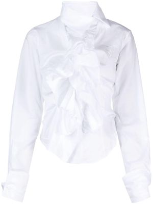 Vivienne Westwood asymmetric logo-embroidered shirt - White