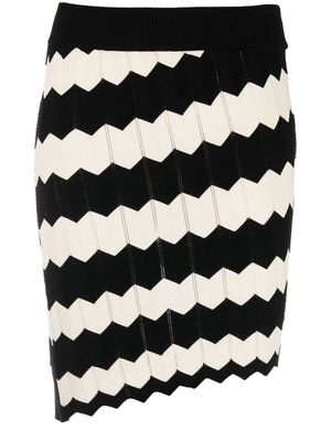 Vivienne Westwood asymmetric striped mini skirt - Black