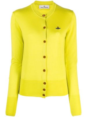 Vivienne Westwood Bea Orb-embroidered cardigan - Yellow