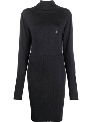 Vivienne Westwood Bea orb-embroidered knitted dress - Grey