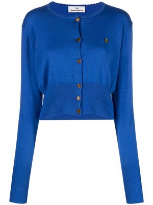 Vivienne Westwood Bea Orb logo-embroidered cardigan - Blue