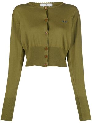 Vivienne Westwood Bea Orb logo-embroidered cardigan - Green