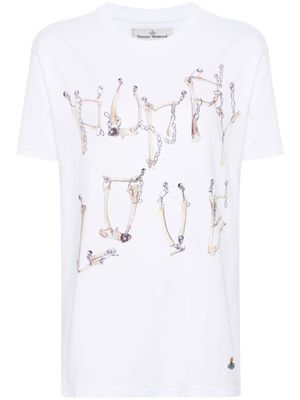Vivienne Westwood Bones 'n chain cotton T-shirt - White