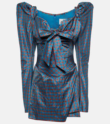 Vivienne Westwood Bow-detail checked minidress