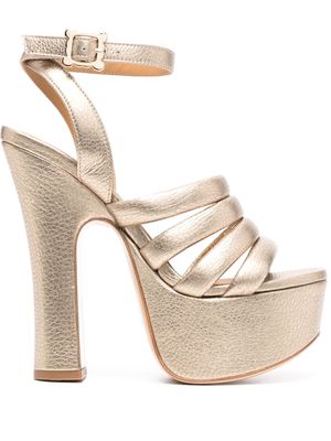 Vivienne Westwood Britney 160mm leather platform sandals - Gold
