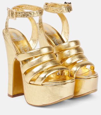 Vivienne Westwood Britney croc-effect leather platform sandals