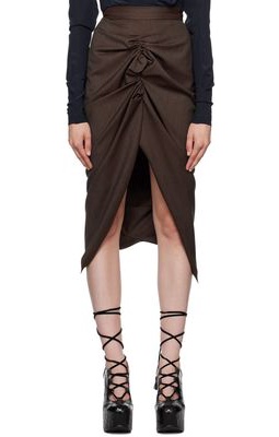 Vivienne Westwood Brown Panther Midi Skirt