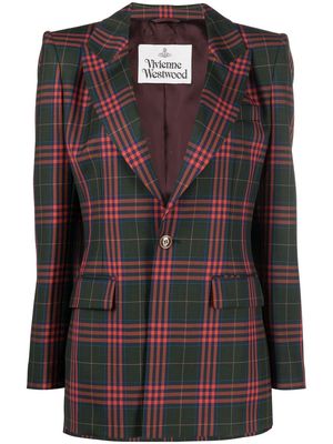 Vivienne Westwood check-pattern single-breasted blazer - Red