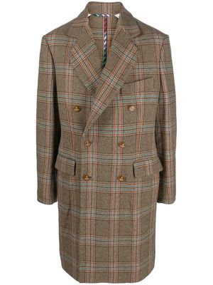 Vivienne Westwood check-print double-breasted coat - Neutrals