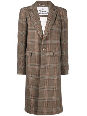 Vivienne Westwood check-print knee-length coat - Brown