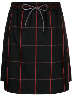 Vivienne Westwood check-print Orb-logo kilt skirt - Black
