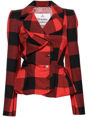 Vivienne Westwood checked asymmetric tailored jacket