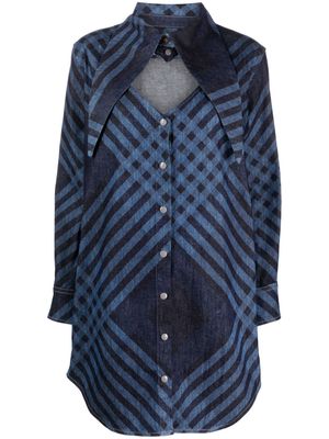 Vivienne Westwood checked denim shirtdress - Blue