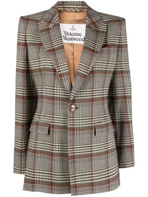 Vivienne Westwood checked single-breasted blazer - Green