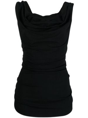Vivienne Westwood cowl-neck short-sleeved top - Black