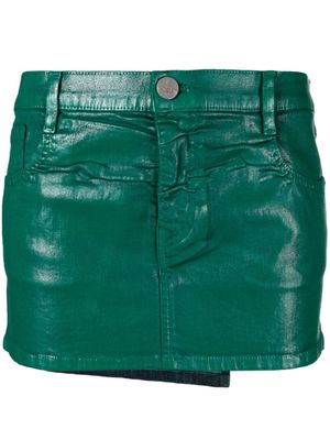 Vivienne Westwood Crewe denim asymmetric miniskirt - Green
