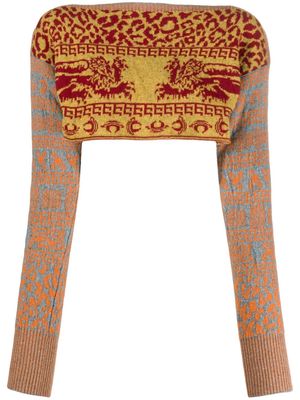 Vivienne Westwood cropped knitted jumper - Neutrals