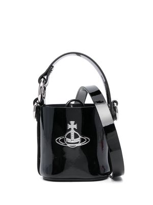 Vivienne Westwood Daisy high-shine mini bag - Black