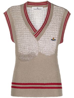 Vivienne Westwood Distressed sweater vest - Neutrals