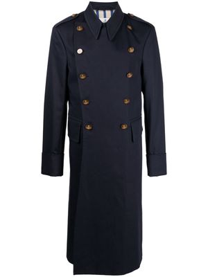 Vivienne Westwood double-breasted organic cotton coat - Blue