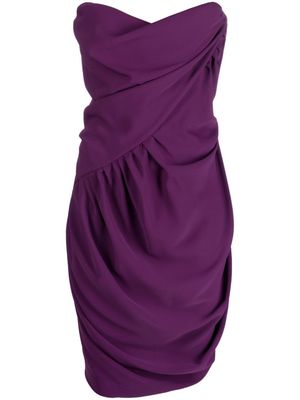 Vivienne Westwood draped corset-bodice dress - Purple