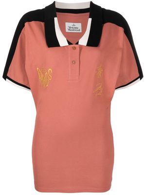 Vivienne Westwood embroidered-design polo shirt - Pink