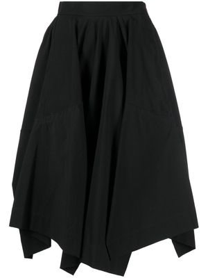 Vivienne Westwood flared asymmetric-hem midi skirt - Black