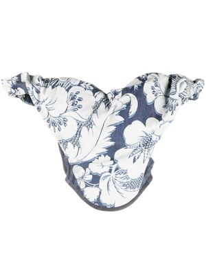 Vivienne Westwood floral-print cropped top - Blue