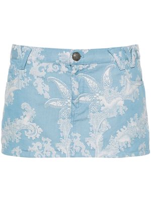 Vivienne Westwood Foam patterned-jacquard miniskirt - Blue