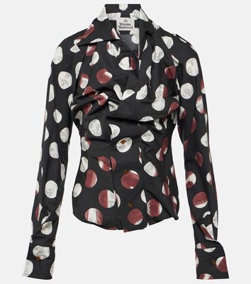 Vivienne Westwood Gathered cotton poplin shirt