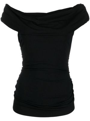 Vivienne Westwood gathered-detail off-shoulder top - Black
