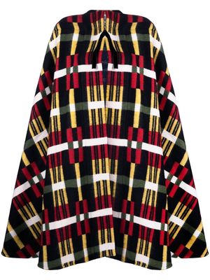 Vivienne Westwood geometric pattern cape coat - Black