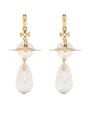 Vivienne Westwood Giant Drop pearl earrings - Gold
