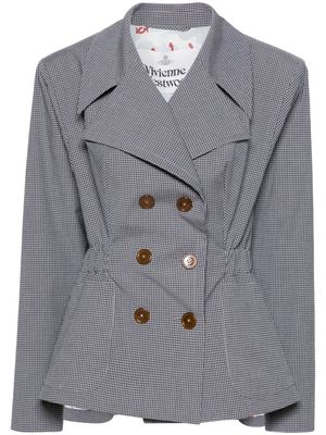 Vivienne Westwood gingham-check elasticated-waist blazer - Black