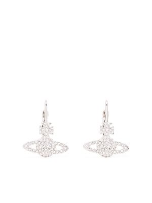 Vivienne Westwood Grace Orb crystal drop earrings - Silver