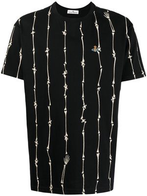 VIVIENNE WESTWOOD graphic bone-print cotton T-shirt - Black