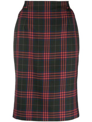 Vivienne Westwood high-waisted check-skirt - Green