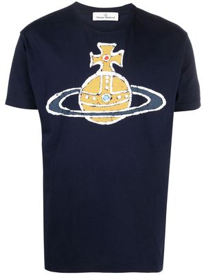 Vivienne Westwood logo crew-neck T-shirt - Blue