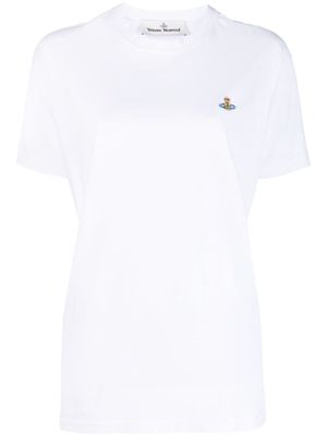 Vivienne Westwood logo-embroidered cotton T-shirt - White