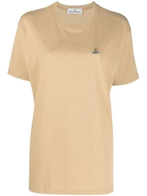 Vivienne Westwood logo-embroidered T-shirt - Neutrals