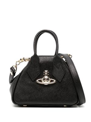 Vivienne Westwood logo-plaque leather mini bag - Black