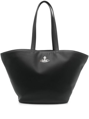 Vivienne Westwood logo-plaque tote bag - Black