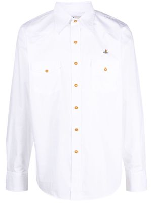 Vivienne Westwood logo-print cotton shirt - White